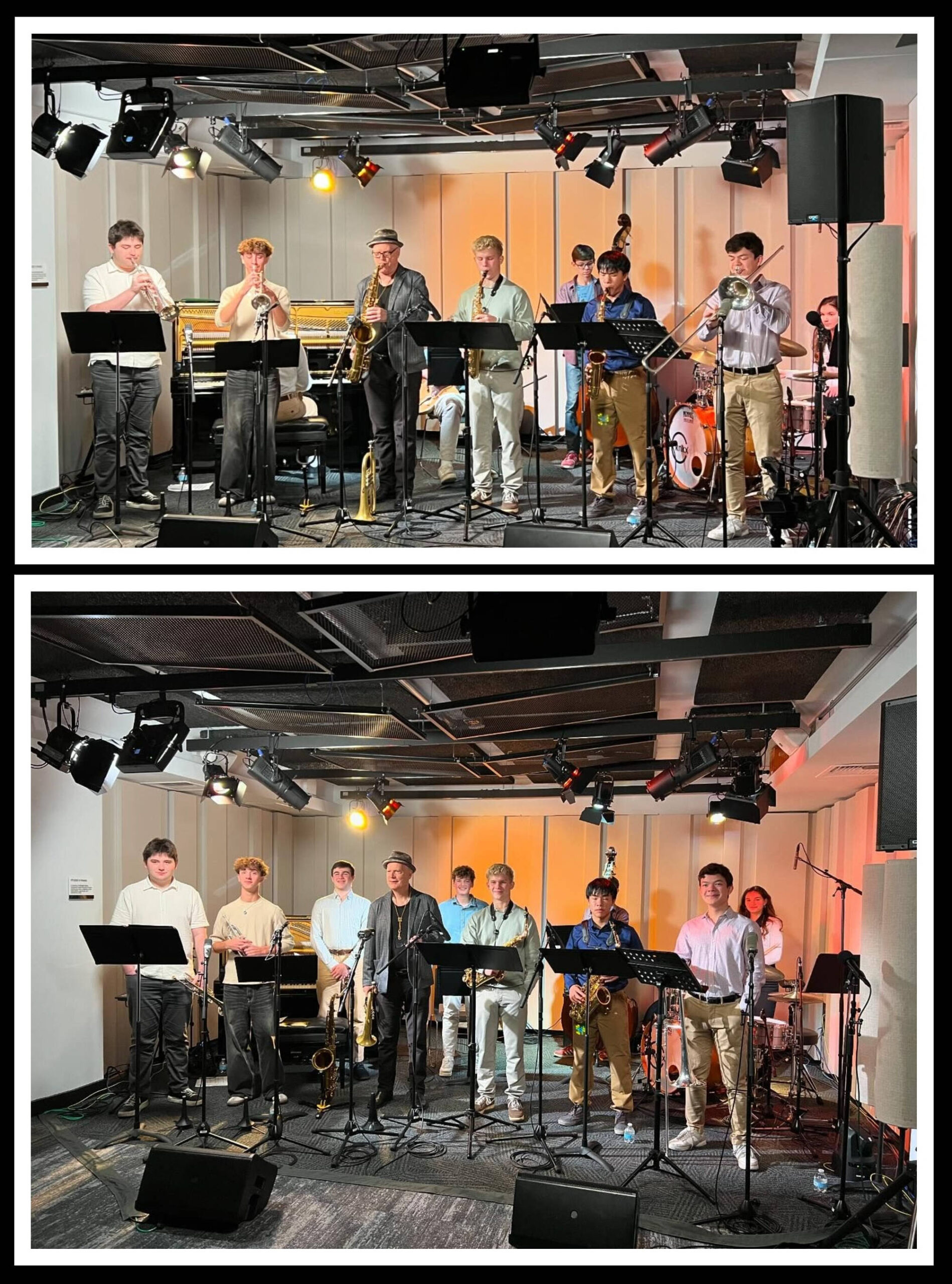 Mercer Island High School’s jazz band performed with local jazz icon Jay Thomas on Nov. 14 live on KNKX Public Radio. The Islanders are Oliver Lee (trombone), Denis Batalov (alto sax), Tristan Chan (alto sax), Elliott Yaroslavsky (trumpet), Max Janes (trumpet), Alanna Larson (drums), Tristan Jay (guitar), Jascha Silberstein (piano) and Dino Hajdarpasic (bass). Photos courtesy of the Mercer Island School District