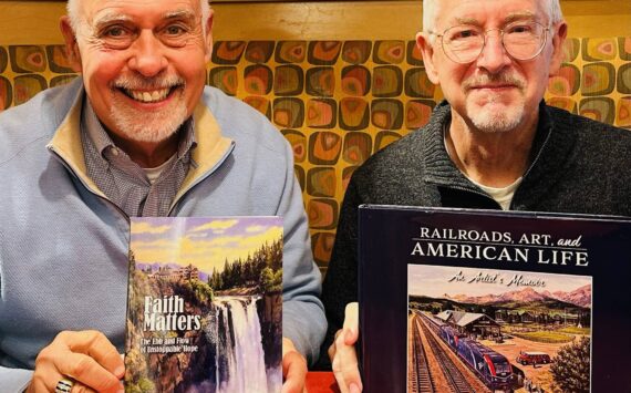 Courtesy photo 
On Dec. 8, Greg Asimakoupoulos will be signing copies of “Faith Matters: The Ebb and Flow of Unstoppable Hope” at Island Books from 1 to 3 p.m. Craig Thorpe will also be signing copies of his book “Railroads, Art and American Life.”