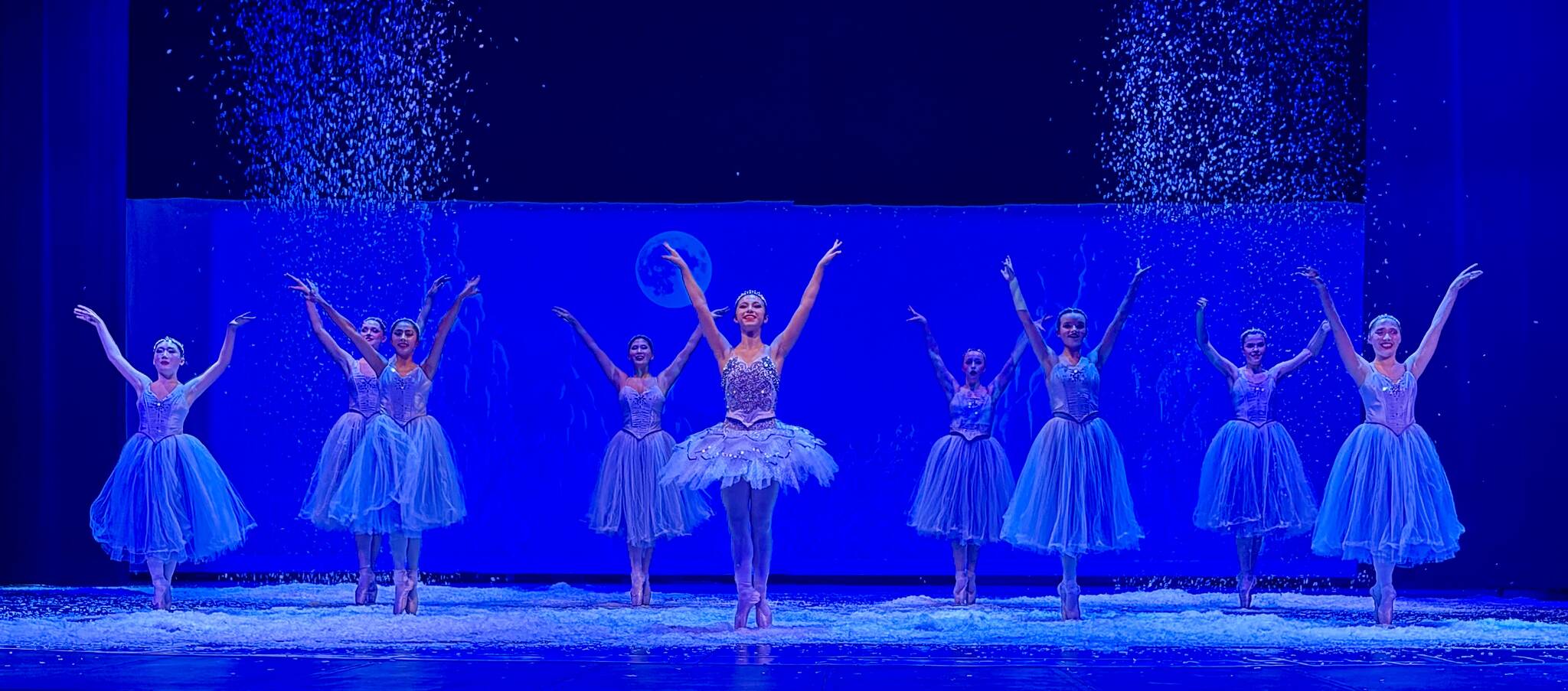 Petra Lanctot performs as the Snow Queen in the Waltz of the Snowflakes during Island Youth Ballet’s 20th annual performance of “Excerpts from the Nutcracker” at the Mercer Island High School Performing Arts Center. Photo courtesy of Susie Vannatter