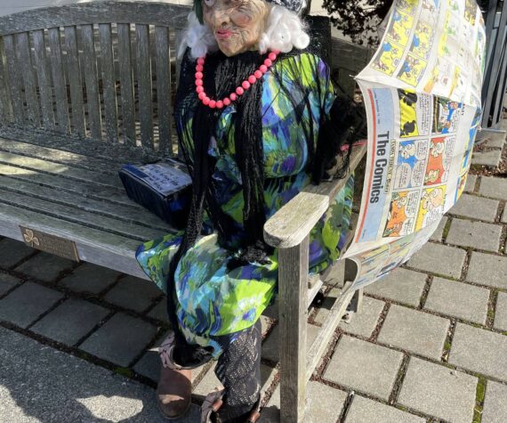 Lolita the fortune teller outside the post office in La Conner, WA. Photo courtesy of Mindy Stern